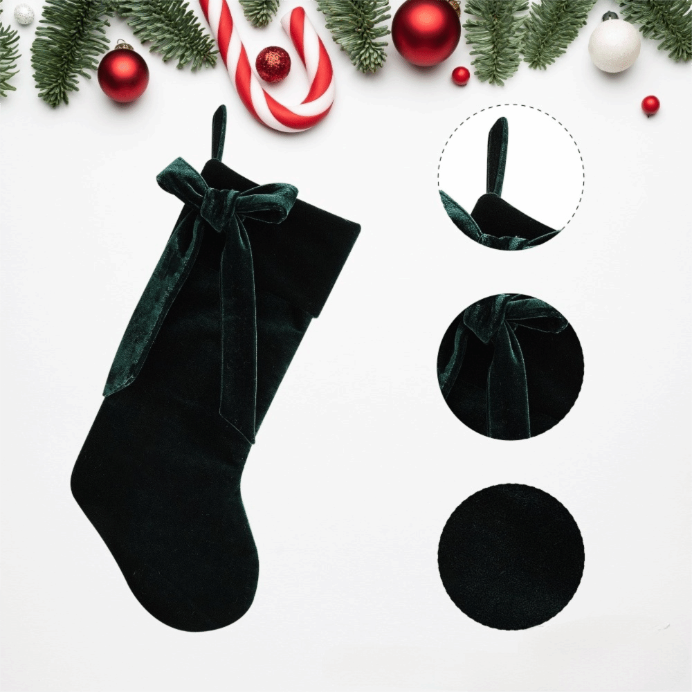 Düz Renk Kadife Noel Çorabı, F - Christmas Stocking Hanging incelemesi ve fiyatı
